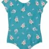 O'Neill Kids Swimwear Chan Floral Short Sleeve Tie Back One-Piece (Little Kids/Big Kids)