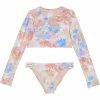 O'Neill Kids Swimwear Wildflowers Long Sleeve Crop Top Set (Little Kids/Big Kids)