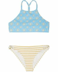 O'Neill Kids Swimwear Melissa Tile Braided High Neck Set (Little Kids/Big Kids)