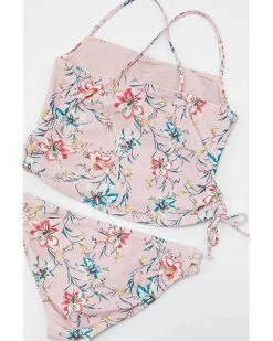 O'Neill Kids Swimwear Sydney Floral Cinch Tankini Set (Little Kids/Big Kids) -Cheap O'Neill Store 81NpM9JNcL. AC SR736920