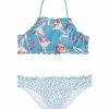O'Neill Kids Swimwear Sylvie Floral Ruffle Edge High Neck Set (Little Kids/Big Kids) -Cheap O'Neill Store 81yB0d1NC1S. AC SR736920